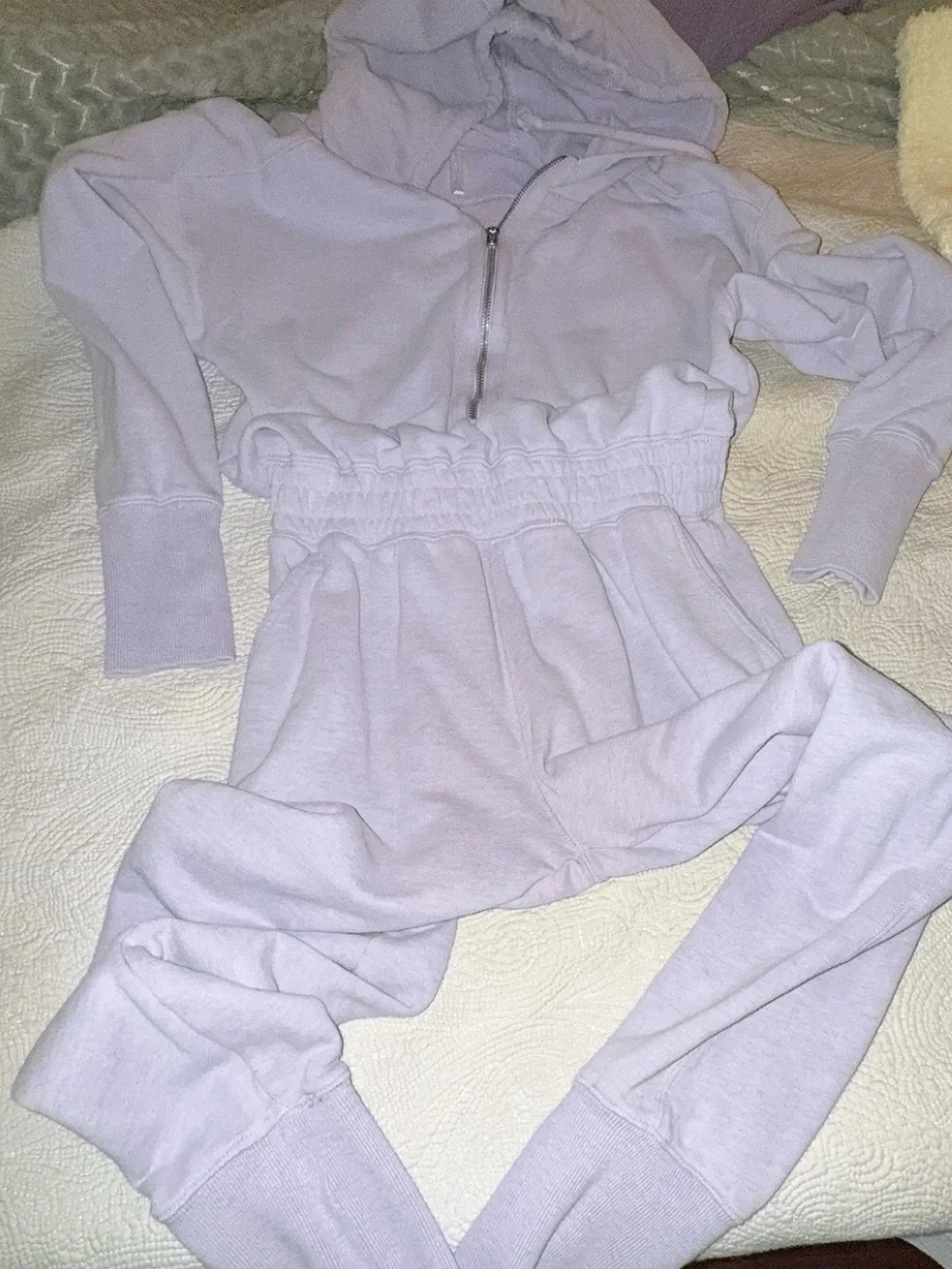 Free People Lavender Zip Hoodie Jumpsuit - Picture 3 of 3